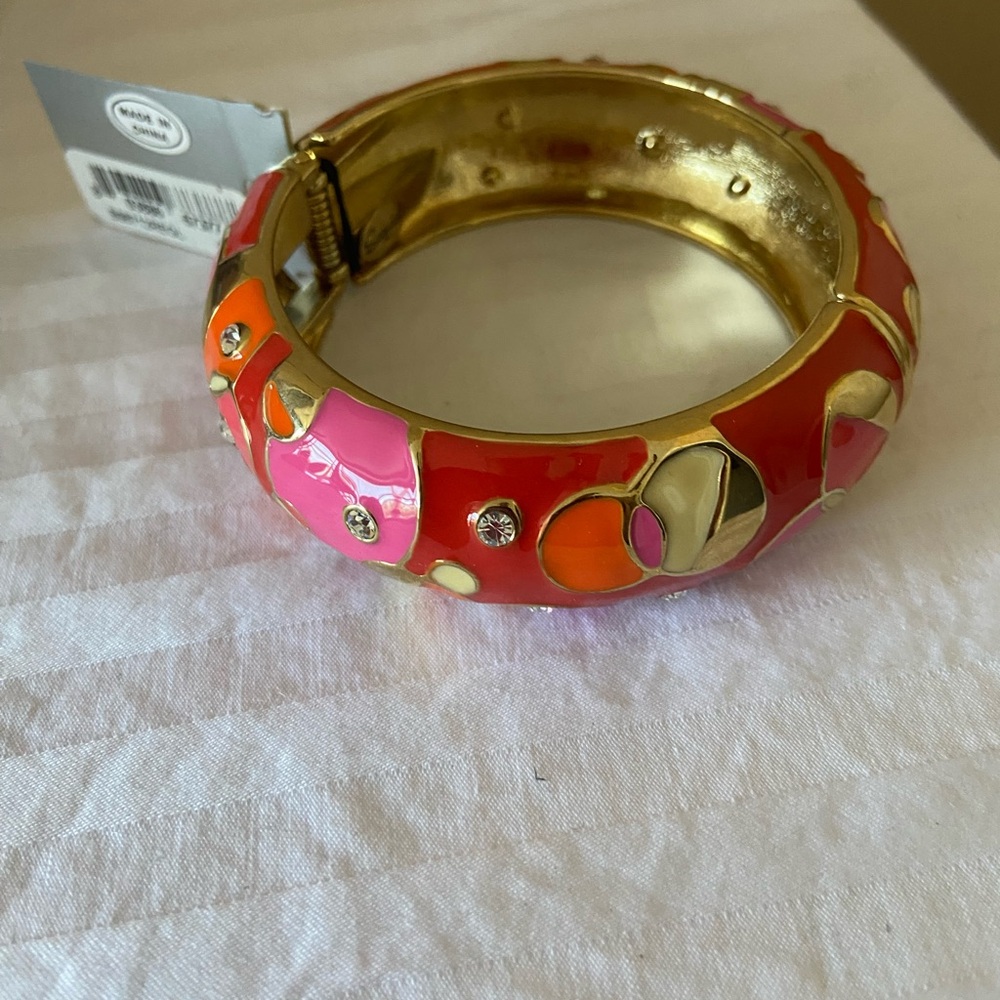 Sequin Hearts Red and Pink Bracelet